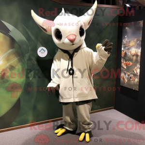 Cream Fruit Bat mascot...