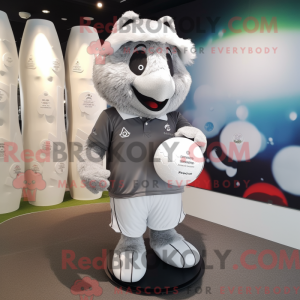Silver Golf Ball mascot...