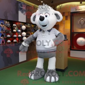 Silver Golf Ball mascot...