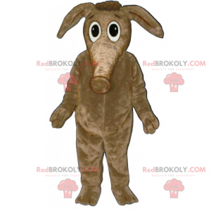 Lille elefant maskot med store øjne - Redbrokoly.com