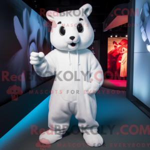 White Ermine mascot costume...