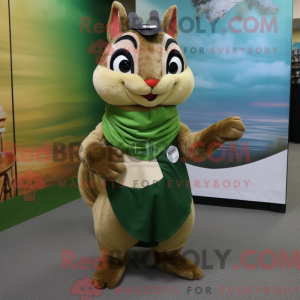 Oliven Chipmunk maskot...