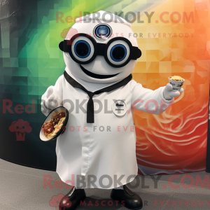 White Sushi mascot costume...
