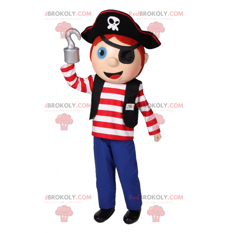 Mascotte de petit garçon pirate - Redbrokoly.com