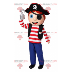 Mascotte de petit garçon pirate - Redbrokoly.com