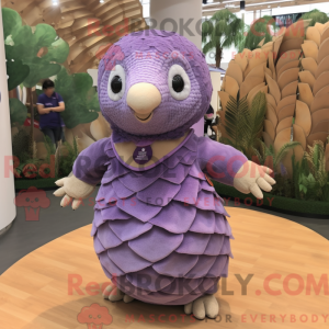 Lavendel Pangolin maskot...