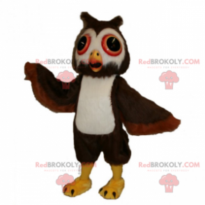 Kleines Eulenmaskottchen mit großen Augen - Redbrokoly.com