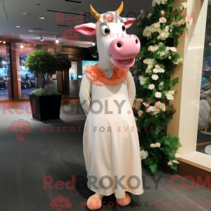 Peach Cow-mascottekostuum...
