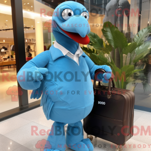 Sky Blue Dodo Bird maskot...