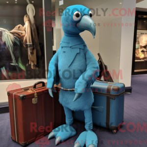 Sky Blue Dodo Bird mascotte...