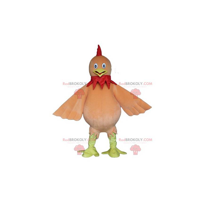 Mascotte uccello gigante giallo e rosso marrone - Redbrokoly.com Mascotte uccello gigante giallo e rosso marrone - Redbrokoly.com