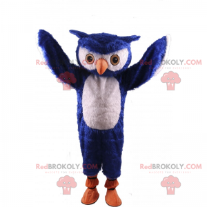 Mascotte de petit hiboux bleu - Redbrokoly.com