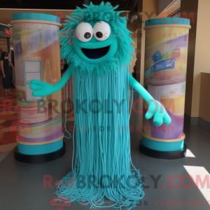 Cyan spaghetti maskot...