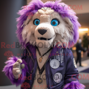 Lavendel Tamer Lion maskot...