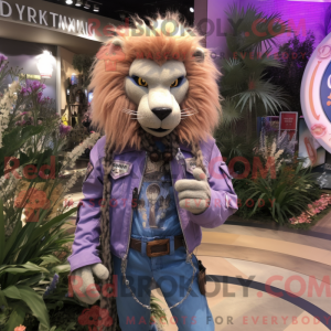Lavendel Tamer Lion maskot...