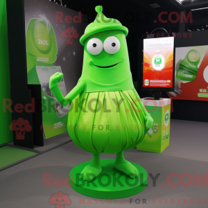 Lime Green Hourglass mascot...