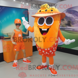 Orange Steak maskot kostume...