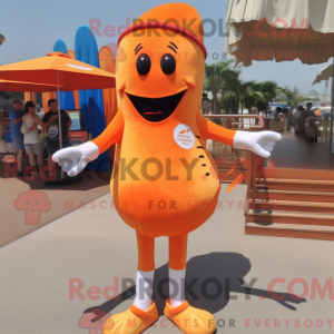 Orange Steak maskot kostume...