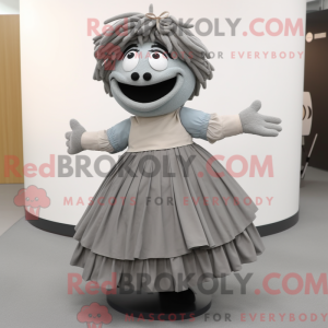Grijs Gyro-mascottekostuum...