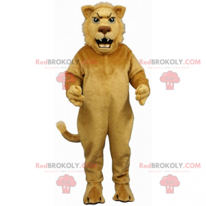 Kleines beige Löwenmaskottchen - Redbrokoly.com