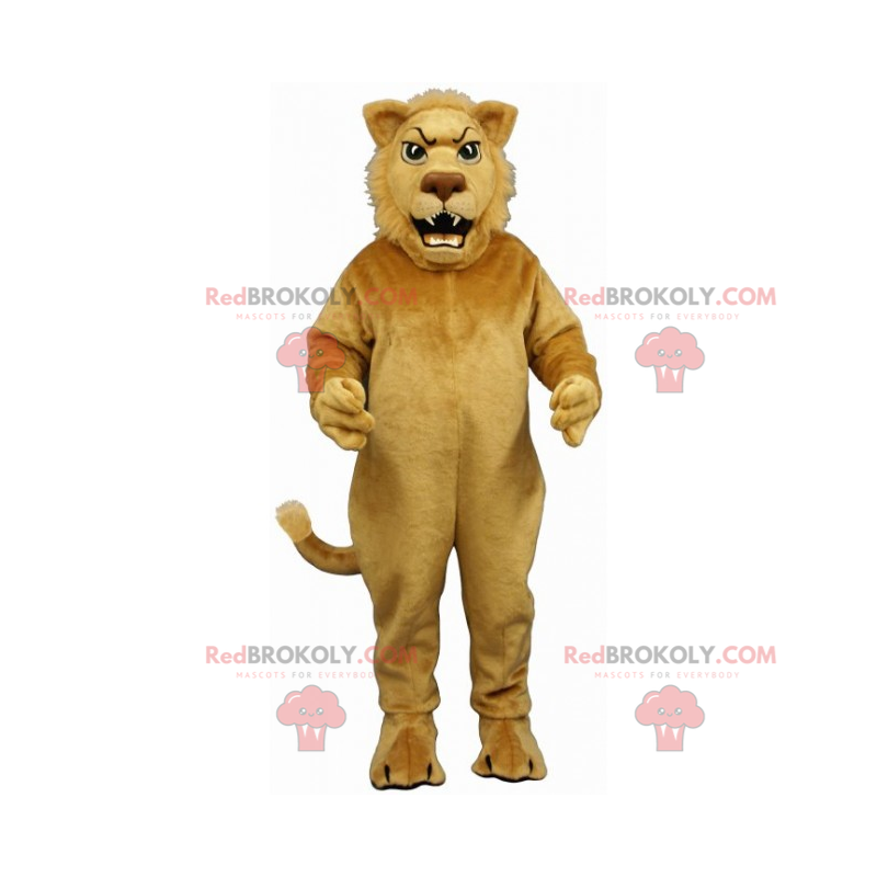Liten beige lejonmaskot - Redbrokoly.com