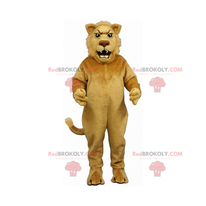 Liten beige løve maskot - Redbrokoly.com