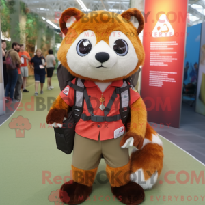 Máscara de panda vermelho...