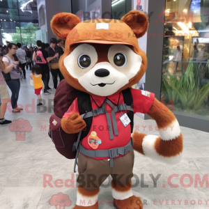 Máscara de panda vermelho...