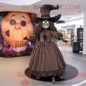 Brown Witch mascot costume...