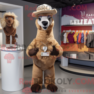Bruin lama-mascottekostuum...
