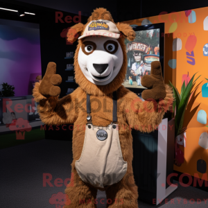 Bruin lama-mascottekostuum...