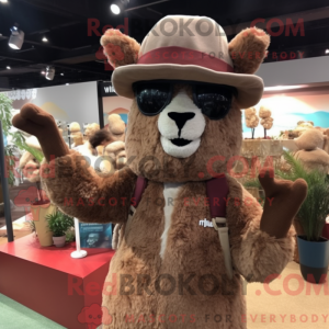 Bruin lama-mascottekostuum...