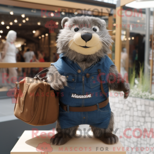 Sort murmeldyr maskot...
