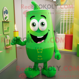 Postava maskota zelené...
