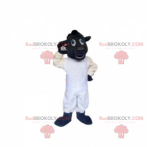 Kleines Schwarzweiss-Schafmaskottchen - Redbrokoly.com