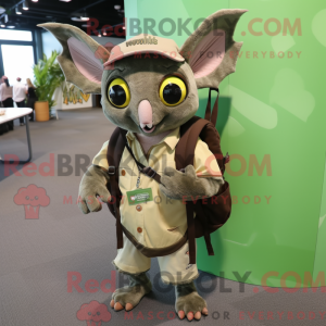 Oliven Bat maskot kostume...
