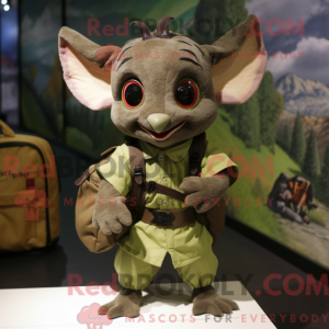 Olive Bat-mascottekostuum...