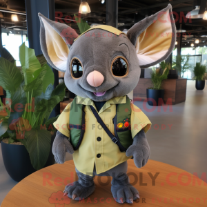 Olive Bat-mascottekostuum...