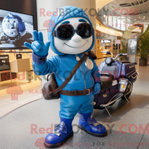 Blue Phone mascot costume...