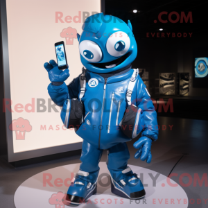 Blue Phone mascottekostuum...