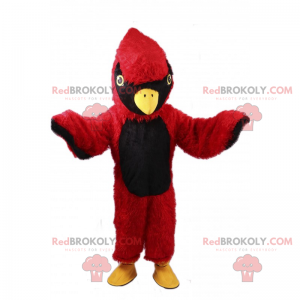 Maskot červený a černý pták - Redbrokoly.com