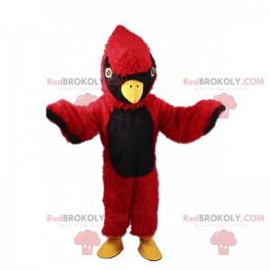 Maskottchen kleiner roter und schwarzer Vogel - Redbrokoly.com