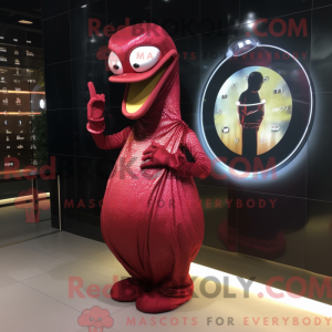 Maskotdraktfigura Maroon...