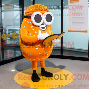 Orange Bagels mascot...