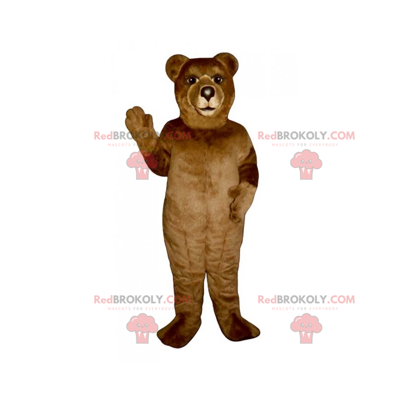 Lille brun bjørnemaskot - Redbrokoly.com