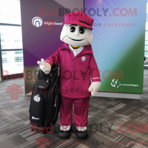 Magenta Golf Bag maskot...