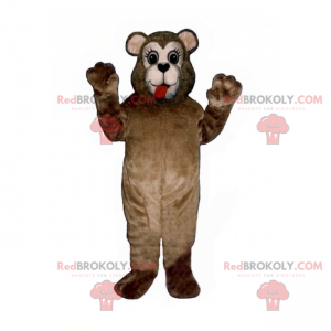 Kleine teddybeer mascotte met grote ogen - Redbrokoly.com