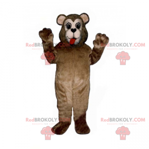 Mascote ursinho de pelúcia com olhos grandes - Redbrokoly.com