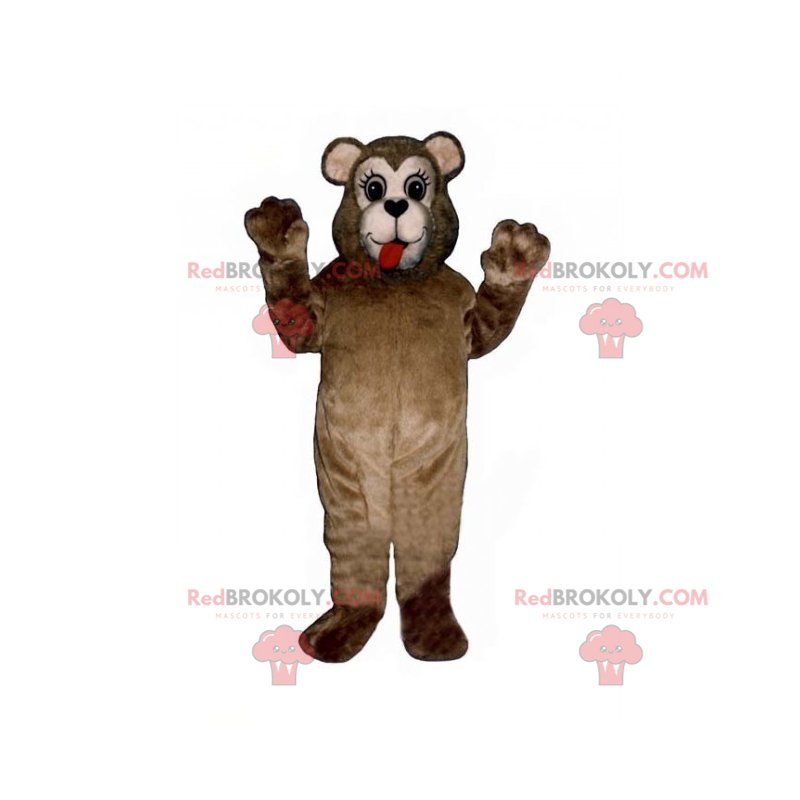 Kleine teddybeer mascotte met grote ogen - Redbrokoly.com
