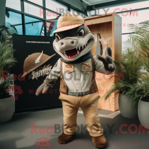 Tan Shark mascot costume...